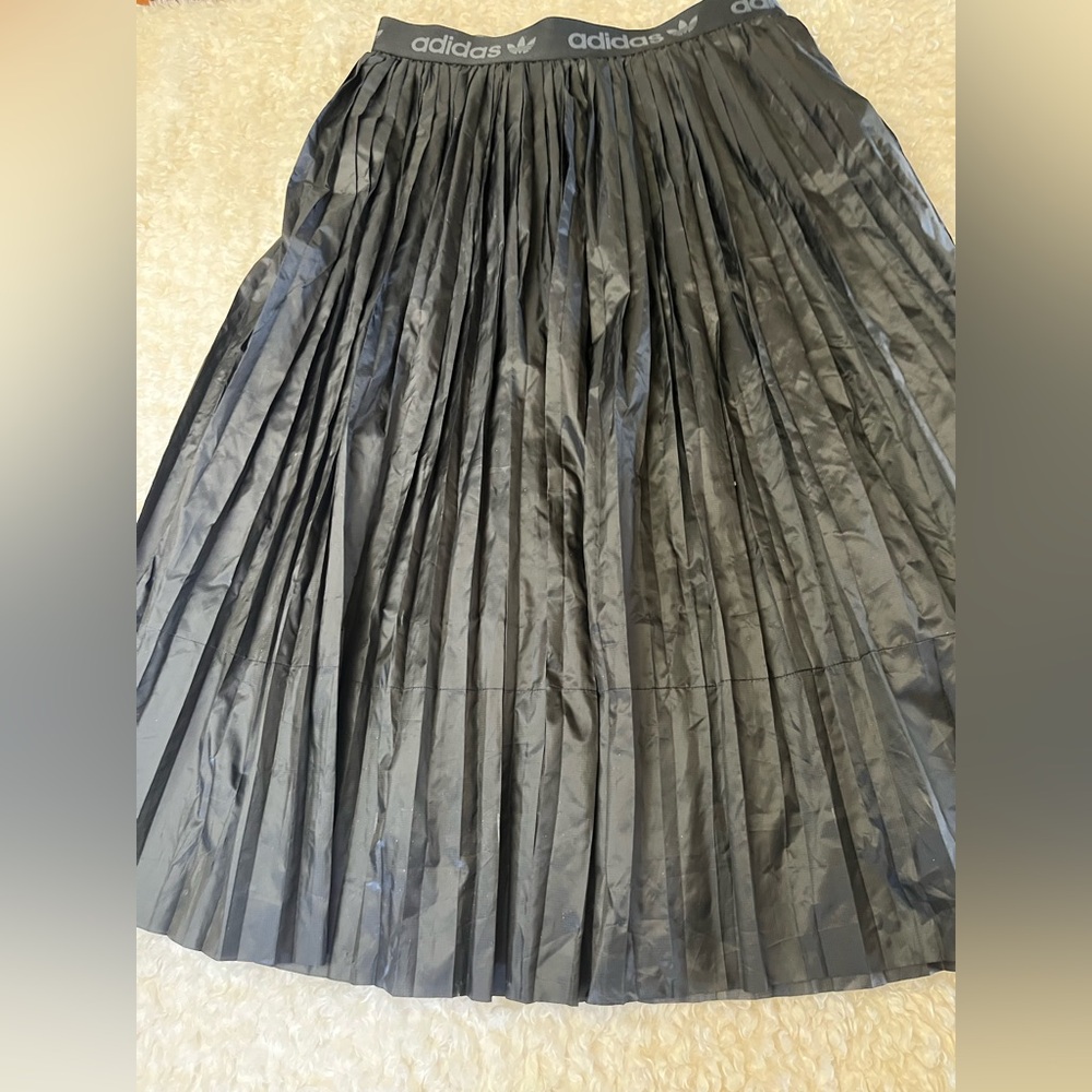 Adidas Charcoal A-Line Pleated Skirt